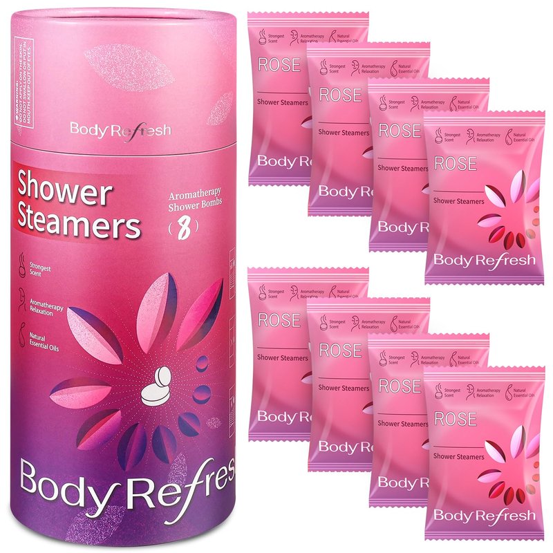 Shower Steamers Aromatherapy 8 Pack - Birthday Gifts for Women Mom Wife, Mothers Daay Gifts for Mom Wife from Daughter,Shower Bombs with Natural Essential Oils for Relaxation, Self Care Gift for Women