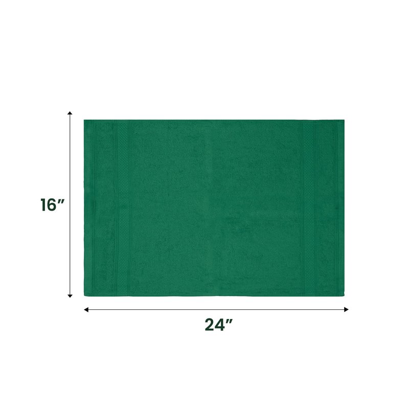 Casa Lino 100% Cotton Hand Towels for Bathroom - Soft, Highly Absorbent & Quick Dry Kitchen Towels - Gym Towel Set - Travel Towel Set - 24" x 16" - Pack of 4 - (Green)