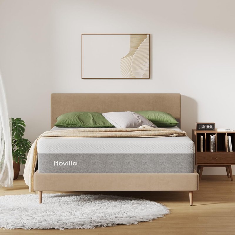 Novilla Bliss Queen Size Mattress - 12" Gel Memory Foam for Cool Sleep & Pressure Relief | Medium Plush Feel