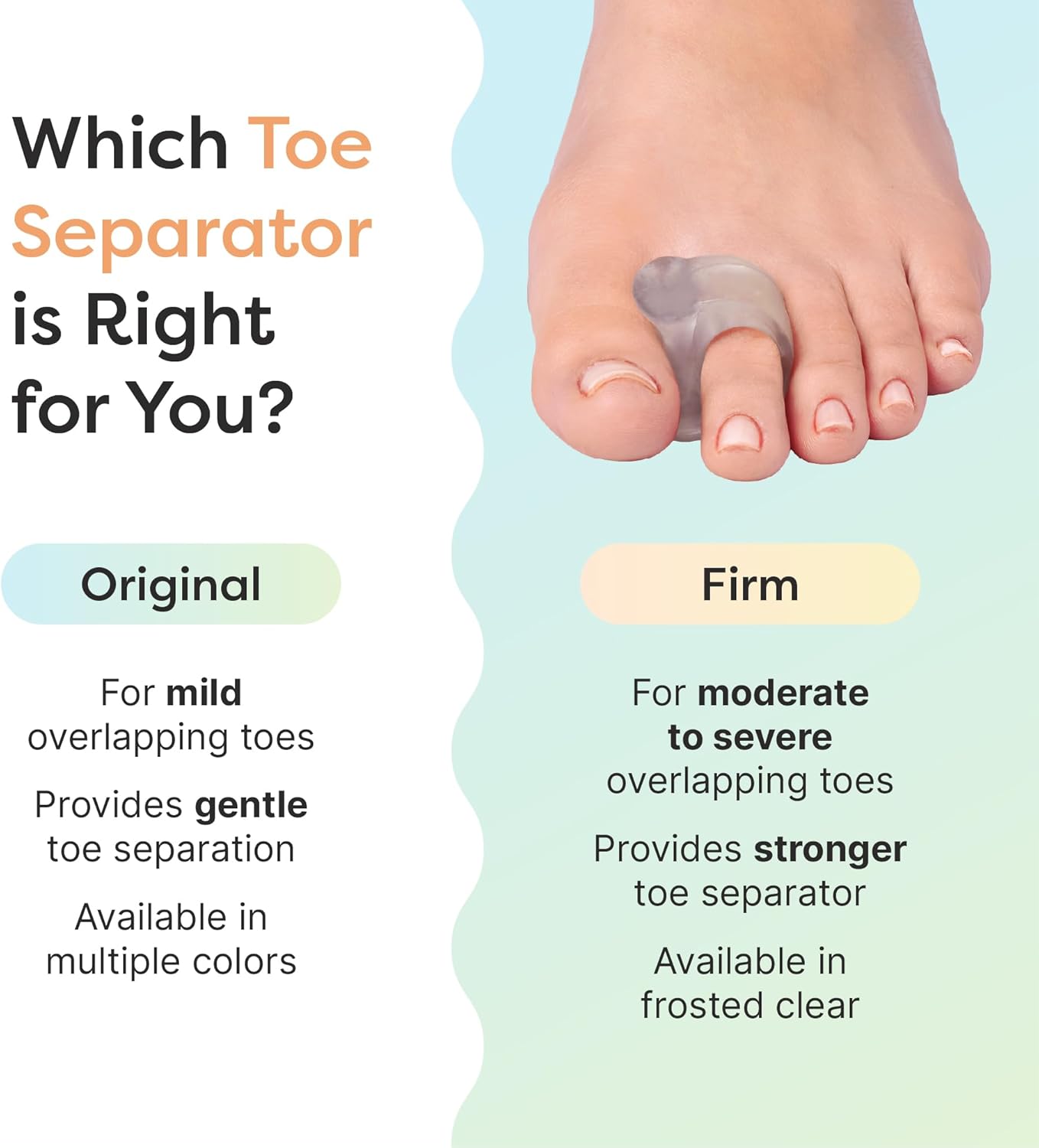 ZenToes Gel Toe Separators - Overlapping Toes & Bunions Corrector | 4 Pack (White)