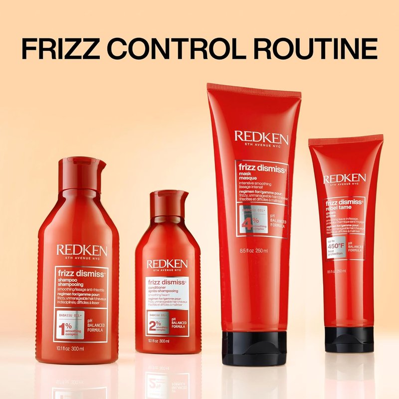 Redken Frizz Dismiss Shampoo - Smooth & Shine for Frizzy Hair | Weightless, Sulfate-Free Formula