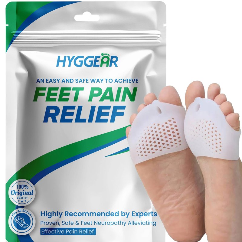 Hyggear Silicone Toe Separators (Left & Right Pair), Toe Spacer for Overlapping Toes, Foot Pain Relief for Bunions, Hammer Toe & Plantar Fasciitis, Comfortable & Breathable for Women & Men