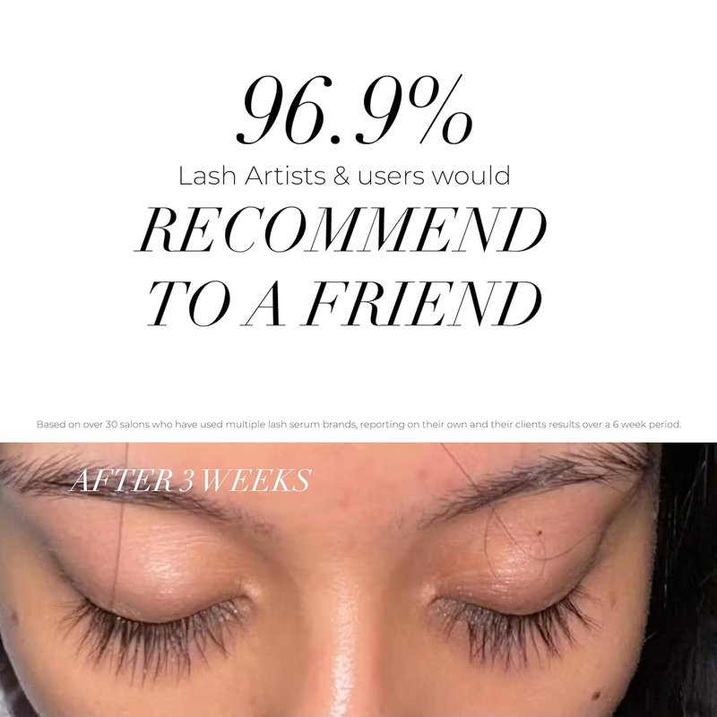 One V Salon Eyelash Growth Serum - Achieve Fuller, Longer Lashes | Vegan & Cruelty-Free (3mL)
