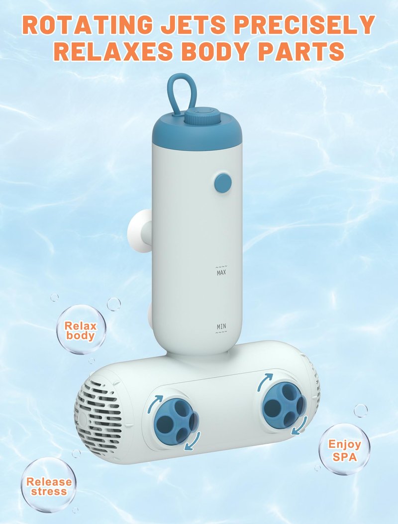 Safetect Dual Bath Jets for Tub, IP67 Waterproof & 12.73 ft Extension Cord, Bathtub Spa Jet for Tub, Home SPA, Bubble Baths Relaxing After Work, Exercise