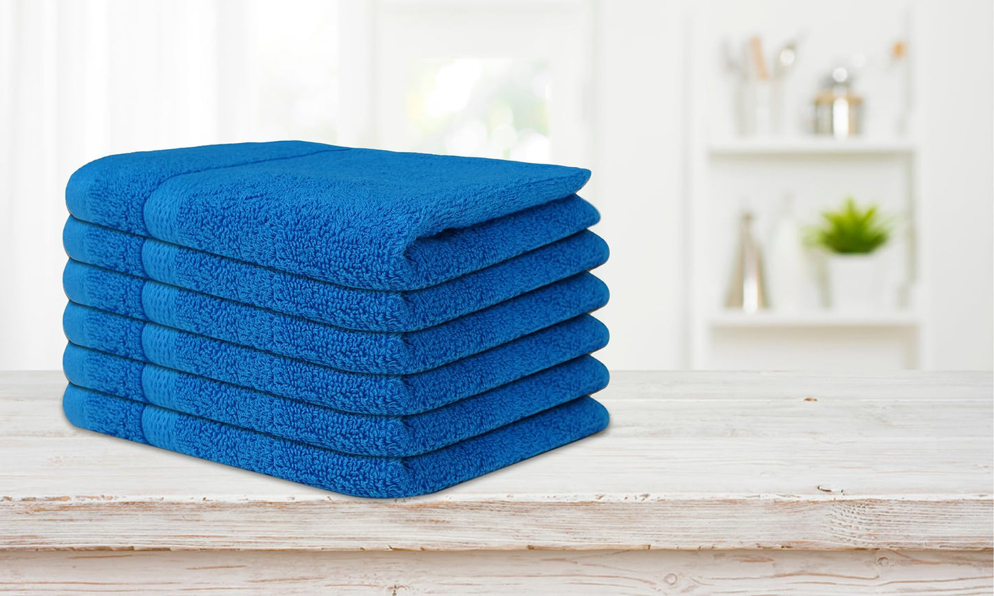 Green Wind Sellers Soft Wash Cloths - 12 Pack Plush and Absorbent Cotton Washcloths for Face, Body, and Baby - Multi-Purpose, Quick-Dry Wash Cloths Set 13x13'' (Navy Blue)