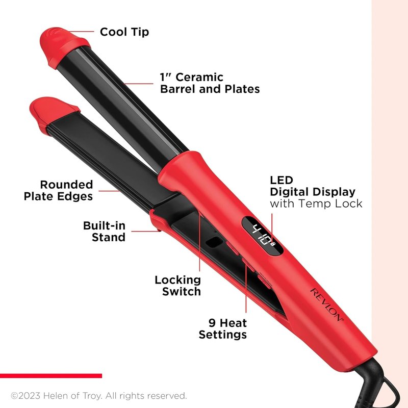 Revlon Style Multiplier™ Versatile 2-in-1 Flat & Curl Iron - 1 Inch Styling Tool
