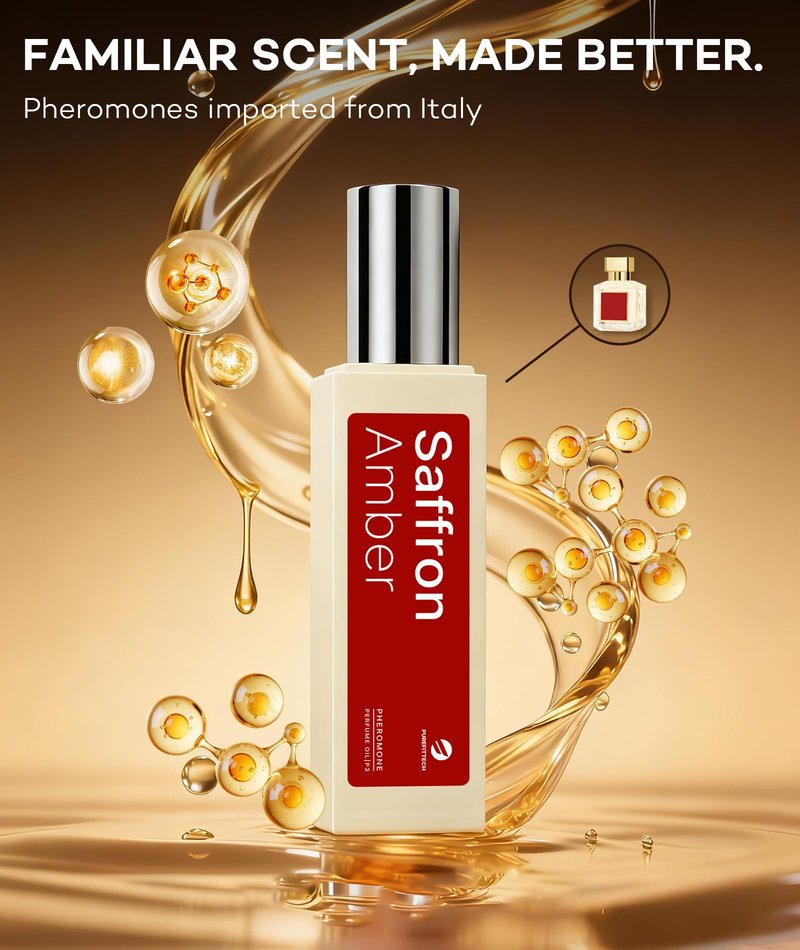purefittech Pheromones Perfume Oil for Women, Long Lasting Coffee Vanilla Roll-on Fragrance, Pure Essential Oil Parfume, 0.34 fl oz (10ml) Travel Size, Made in USA