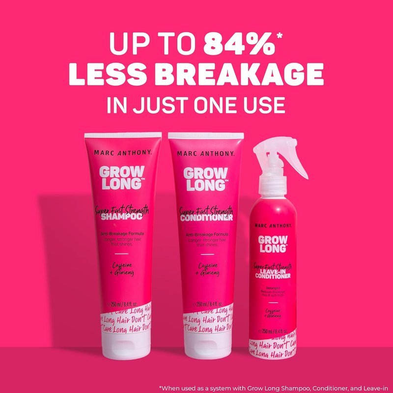 Marc Anthony Grow Long Biotin Shampoo & Conditioner Gift Set - Anti-Frizz Formula for Curly, Dry Hair