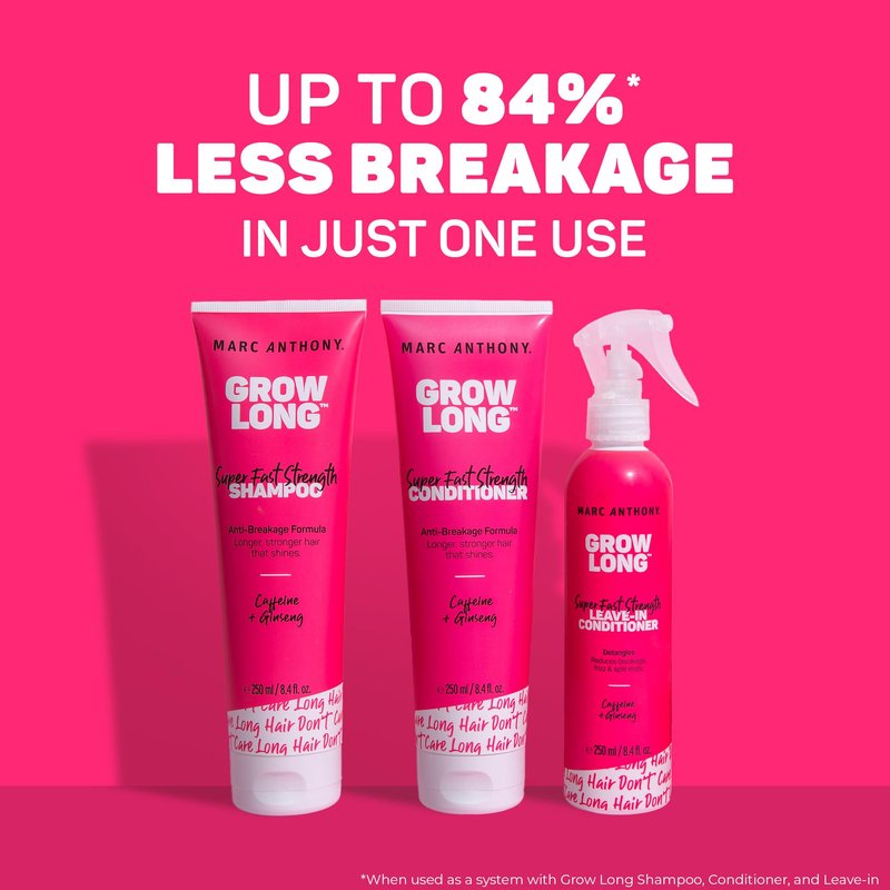 Marc Anthony Strengthening Conditioner, Grow Long - Anti-Frizz, Anti-Breakage & Nourishing Formula For Split Ends, & Hair Growth - Biotin, Vitamin E, Caffeine & Ginseng for Dry & Damaged Hair