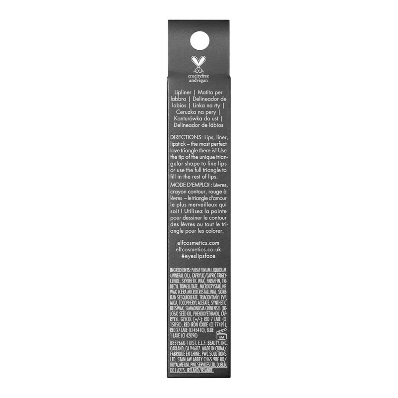 e.l.f. Love Triangle Lip Filler Liner - 2-in-1 Sculpting Lip Pencil | Long-Lasting Soft Pink Color, Vegan & Cruelty-Free