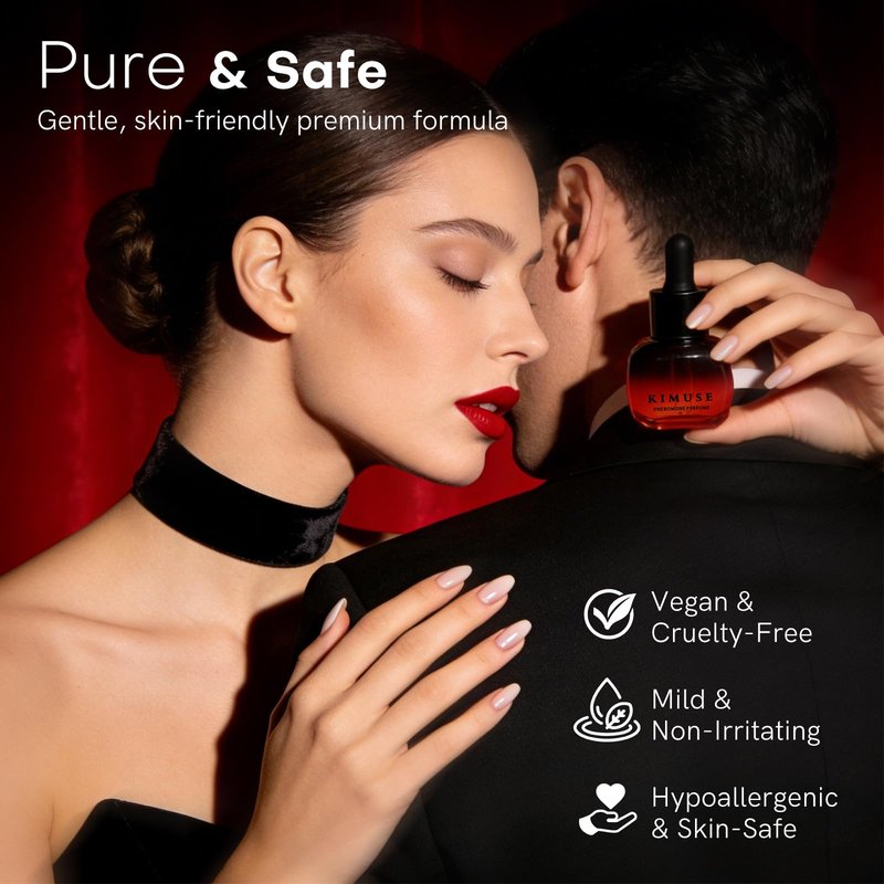 KIMUSE Pheromones Perfumes for Women, Long Lasting Women's Perfume with Rose & Jasmine Scent, Enhances Attraction & Confidence, Vegan & Cruelty-Free, Travel Perfume Cologne 10ml/0.34fl. oz