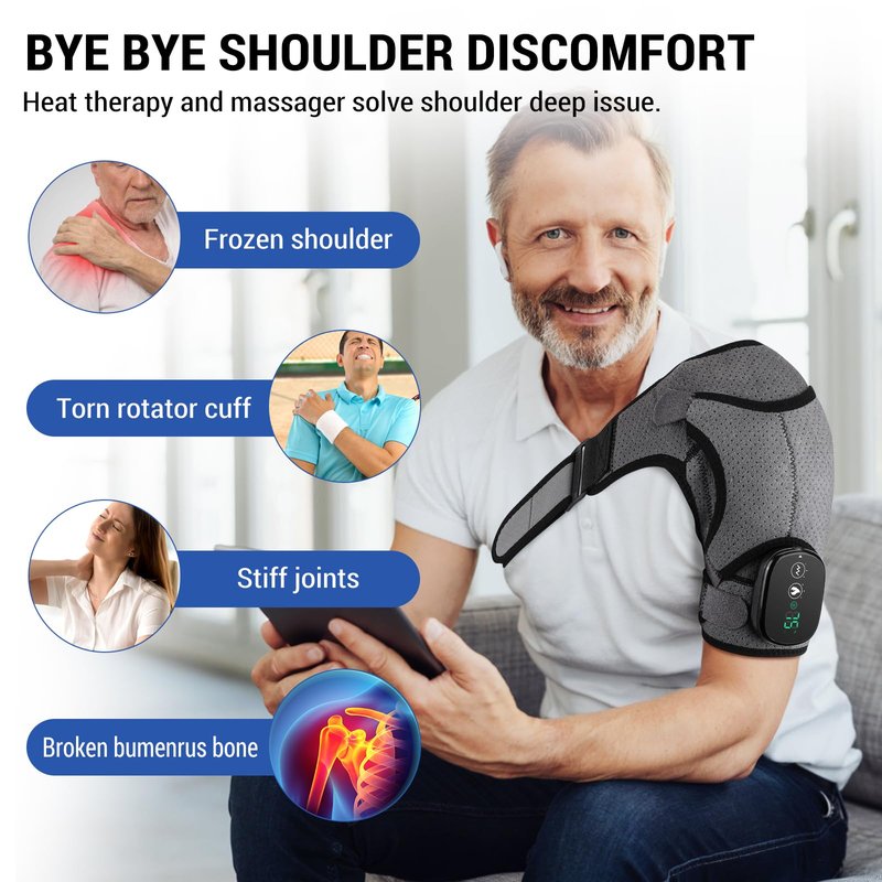Shoulder Heating Pads for Rotator Cuff Pain, Heated Shoulder Wrap Brace for Men Women