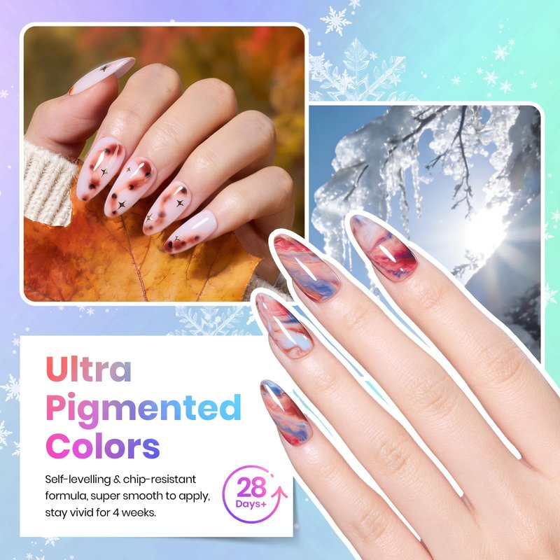 Beetles Gel Nail Polish Set - 36 Colors Year in Shades Gel Polish Kit Pink Yellow Blue Green Nail Gel with Blooming Gel, Base & Top Coat, Nail Tools UV Led Home Salon Manicure Set Gift for Women