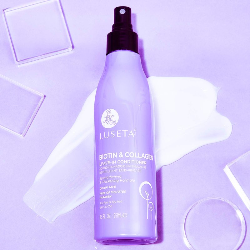 Luseta Biotin Leave in Conditioner for Dry Damaged Hair, Natural Thickening Volume Conditioner for Thinning Hair,8.5 Fl Oz, Hair Detangler Spray for Women and Men