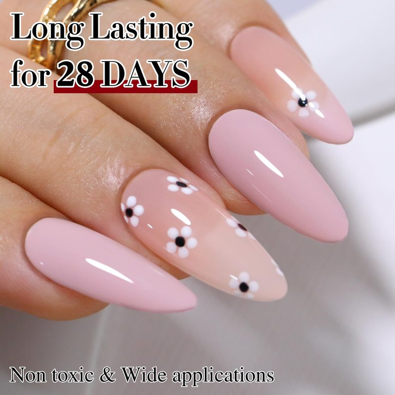 Double Rhythm 15ML Gel Nail Polish Pure Sheer Same Color Same Bottle Soak Off Gel Polish Art Manicure Salon DIY at Home for Women (Creamy Pink-A1389)
