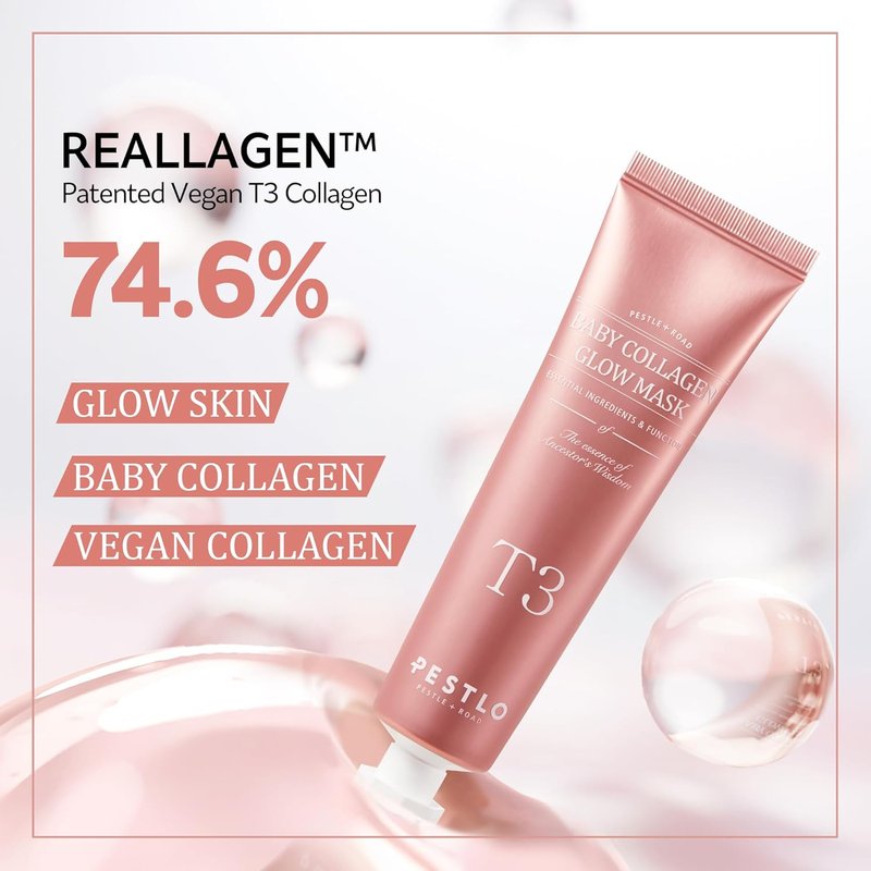 Baby Collagen Glow Mask - Korean Peel Off Facial Mask with Vegan Collagen for Hydrating, Firming & Glass Skin | 1.69 fl. oz