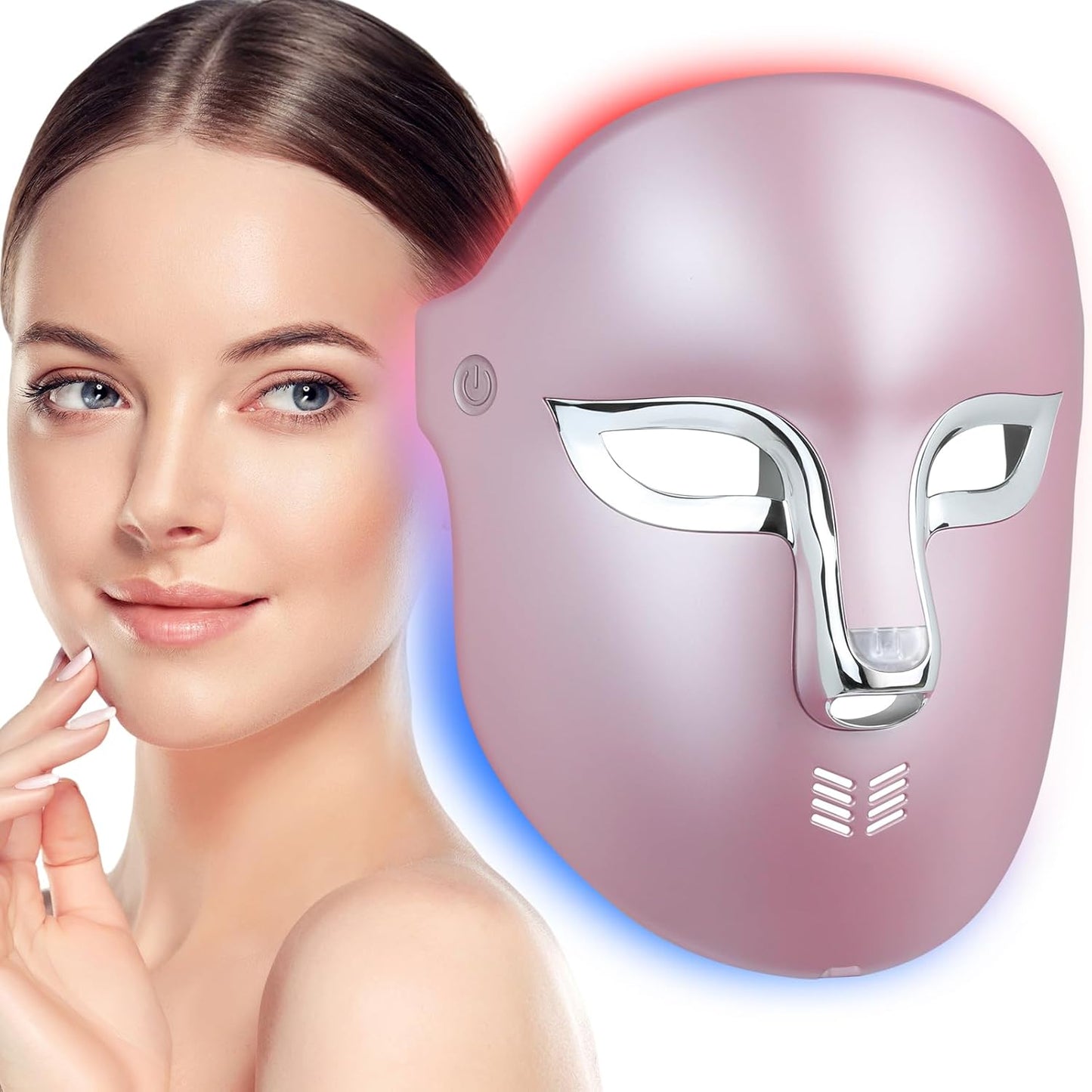 Skiennix Red Light Therapy Mask - Wireless Remote for Acne, Wrinkles & Redness | Salon-Grade Anti-Aging Skincare