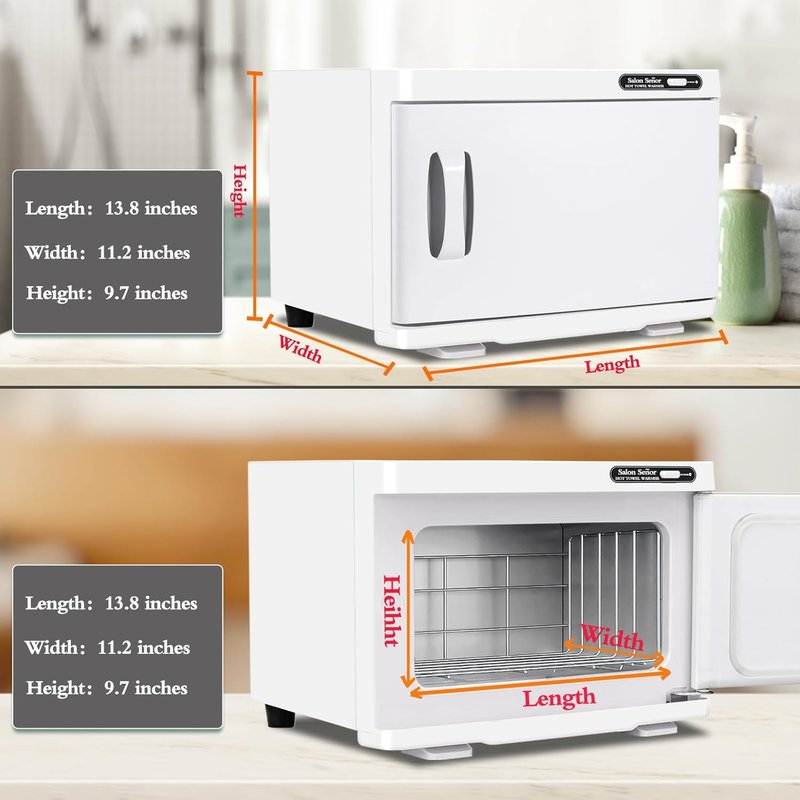 Salon Señor Small Towel Warmer - Fast Heating Hot Towel Cabinet for Massage & Facial Care