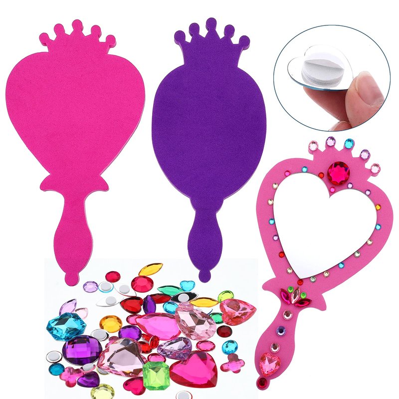 RICHNESS Little Girls Princess Mirrors Make Your Own Mirrors Princess Party Favors Pack of 6