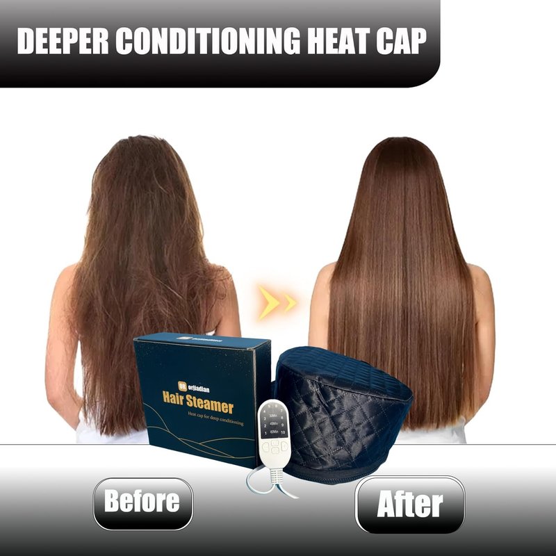 Skiennix Heat Cap - Deep Conditioning Thermal Steam Cap for Natural Hair | 10-Level Quick Heating