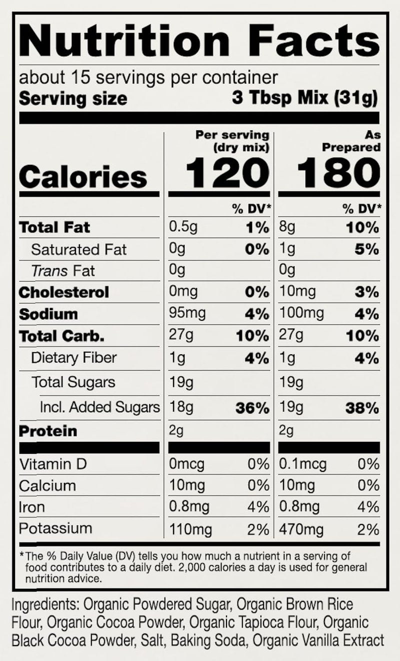 Organic Brownie Mix - Gluten Free, Dairy Free, Non-GMO | Rich & Fudgy 1 lb