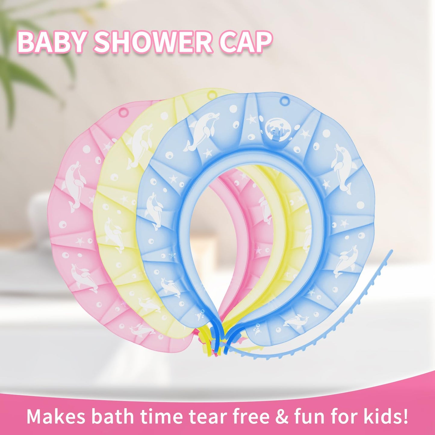 kair Baby Bath Visor Soft Silicone Shower Cap fit for More Than 24 Months