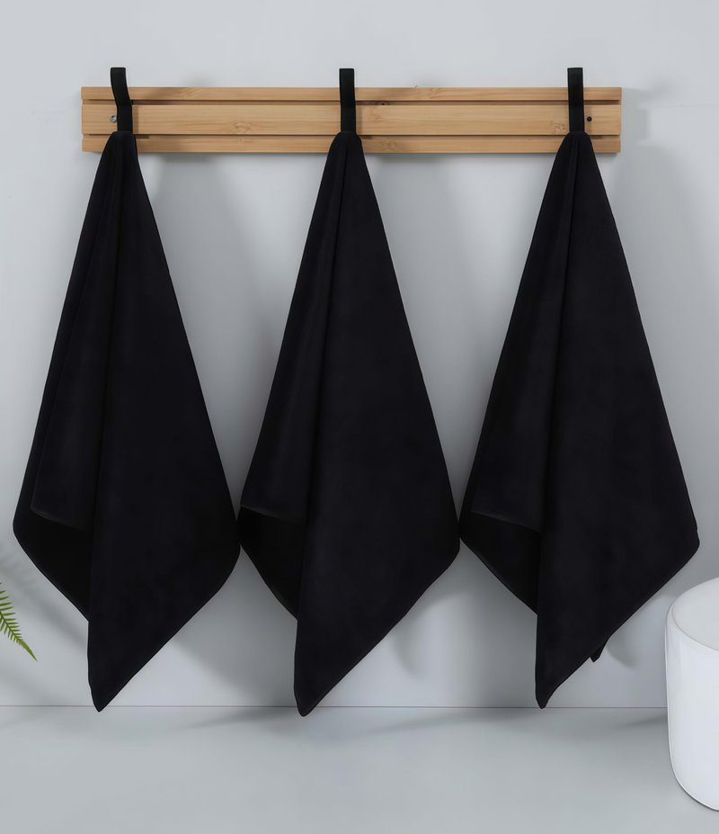 LMMINBZ 4Pcs Black Hand Towels for Bathroom Christmas Decorations Clean Face Towels Decoration Small Microfiber Washcloths Towel for Face Hand13.7 x29.5inch