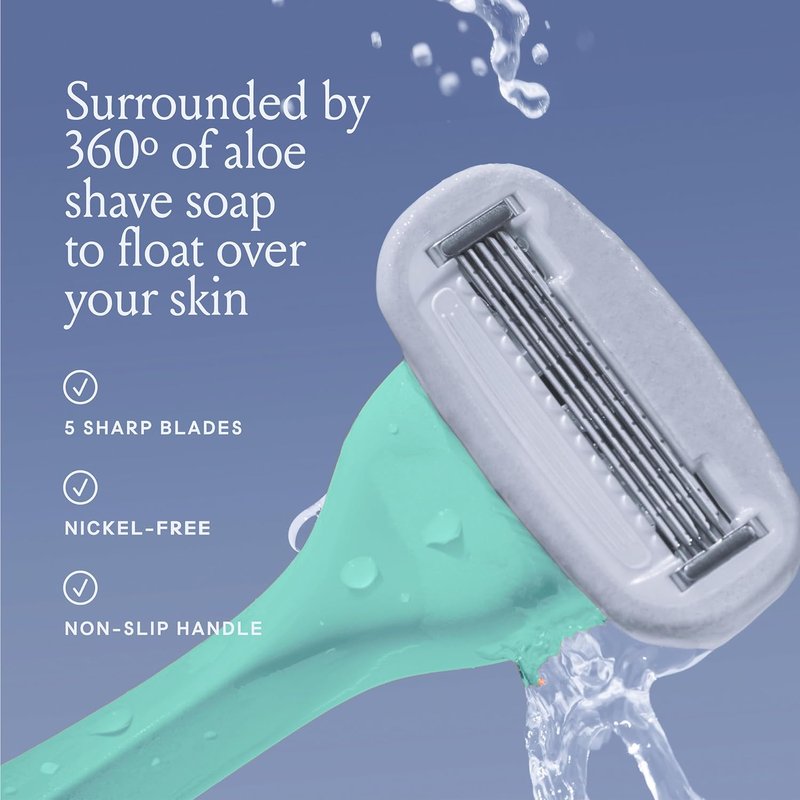 Billie Razor Refill Blades - 5-Blade Cartridges for Smooth Shaving | 8 Count