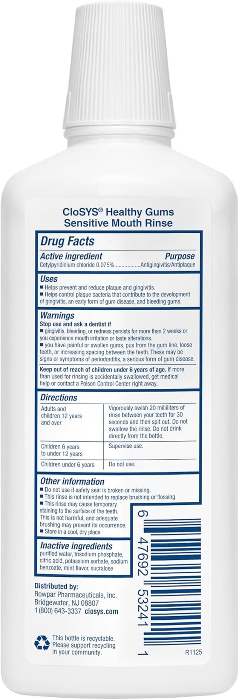 CloSYS Mouthwash for Healthy Gums - Antiplaque & Anti-Gingivitis | 32 Fl Oz, Pack of 2