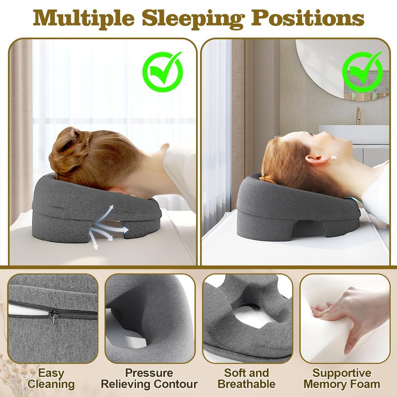 Skiennix Face Down Pillow - Comfortable Massage Headrest for Prone Sleeping | Ideal for Recovery
