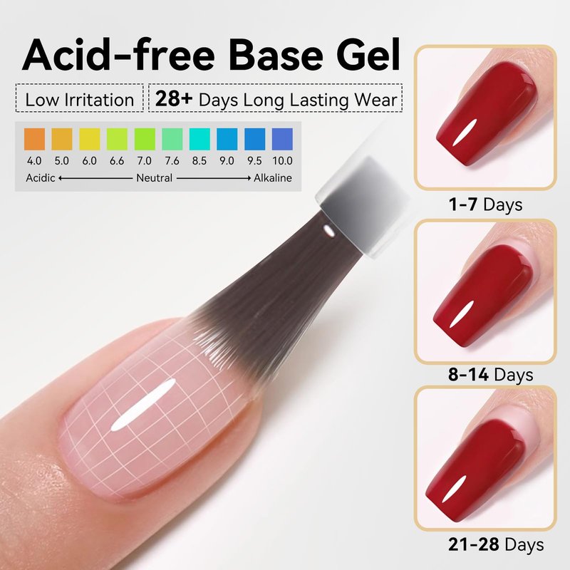 Born Pretty Gel Base and Top Coat Set,2PCS No Wipe Glossy Base Top Coat Gel Nail Polish,Upgraded Formula for Long Lasting Glossy Manicure,Soak Off No More Damaged Nails