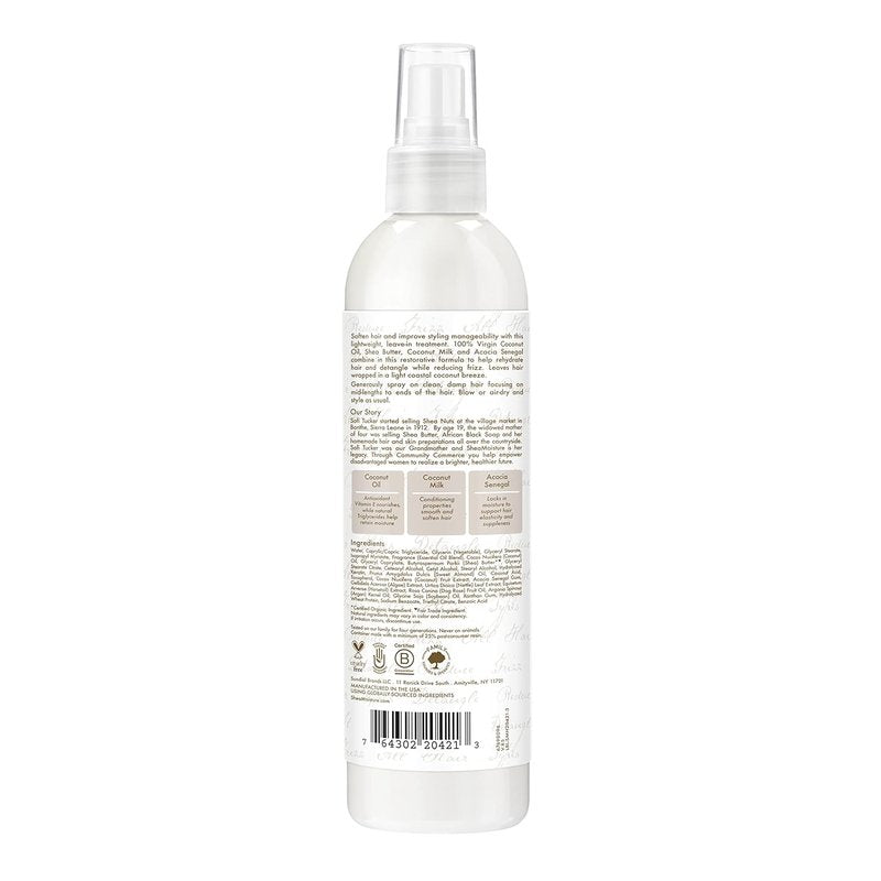 SheaMoisture 100% Virgin Coconut Oil Leave-In Treatment - Nourishing Hydration | 8 Ounce