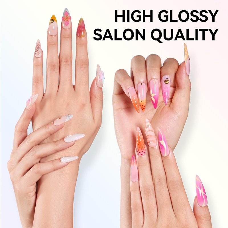 Makartt Hema-Free Gel Top and Base Coat Set: 2 PCS 15ml No Wipe Upgraded Mild Formula Diamond-Shine Long-Lasting Base and Top Coat Gel Nail Polish Soak Off UV LED Lamp Needed Home DIY Gift Women