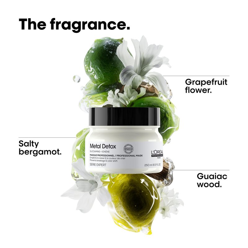 L'Oréal Professionnel Paris Metal Detox Hair Mask - Hydrating Mask For Dull & Brittle Hair, Prevents Damage & Color Fading