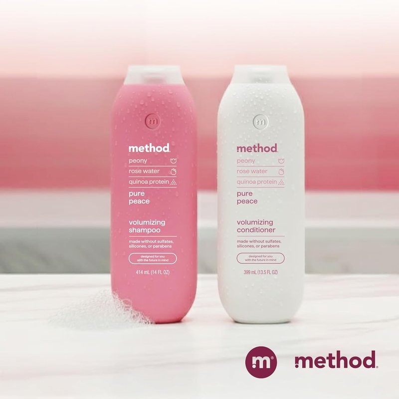 Method Pure Peace Volumizing Shampoo - Thicker, Fuller Hair | Sulfate-Free, Color-Safe - 14 oz