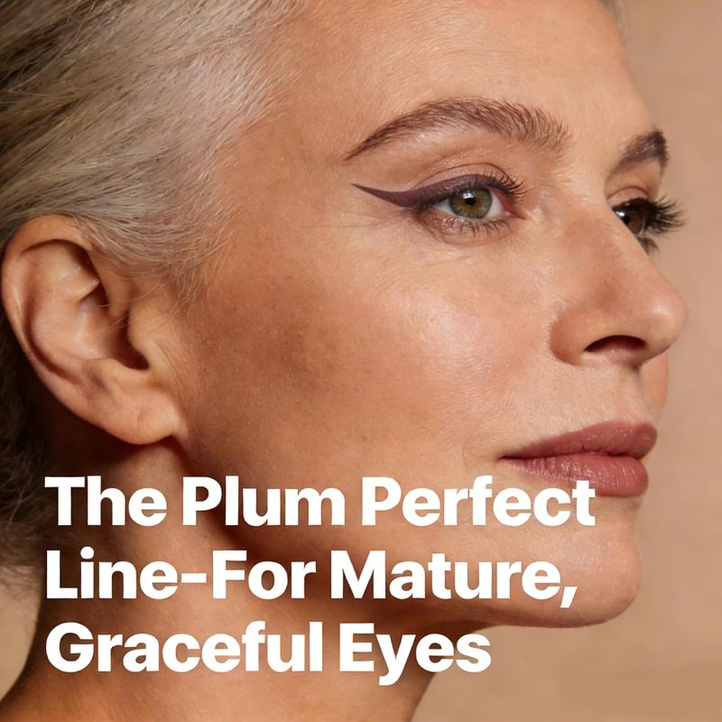 Plum Gel Eyeliner Pencil - Smudge-Proof Waterproof Formula | Long-Lasting High Pigment for Mature Women