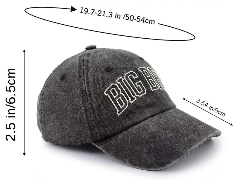 Big Bro Hats for Boys, Funny Adjustable Cotton Embroidered Kids Baseball Cap