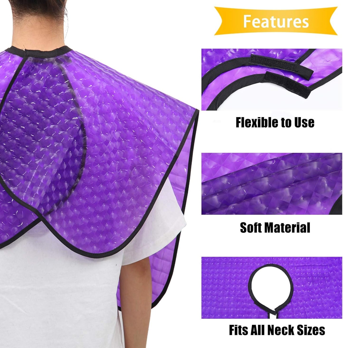 Skiennix Waterproof Hair Dye Cape - Unisex Short Comb-Out Cape for Stylists | Durable Makeup Apron