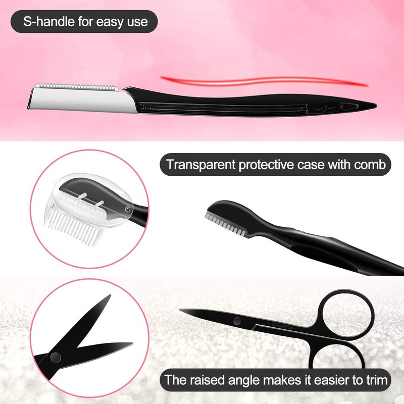 Eyebrow Kit, Multipurpose Exfoliating Dermaplaning Tool Face kits for Women Girl, Eyebrow Grooming Set (9 in 1)