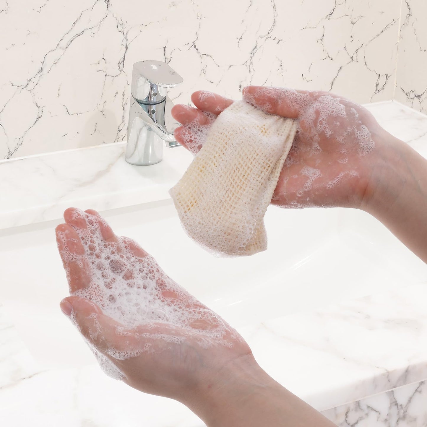 Soap Bags, 5 Pack Natural Sisal Soap Saver Bag Pouch Mesh Net, Zero Waste Plastic-Free Soaps Net for Shower Use Like Massaging, Scrubbing and Exfoliating