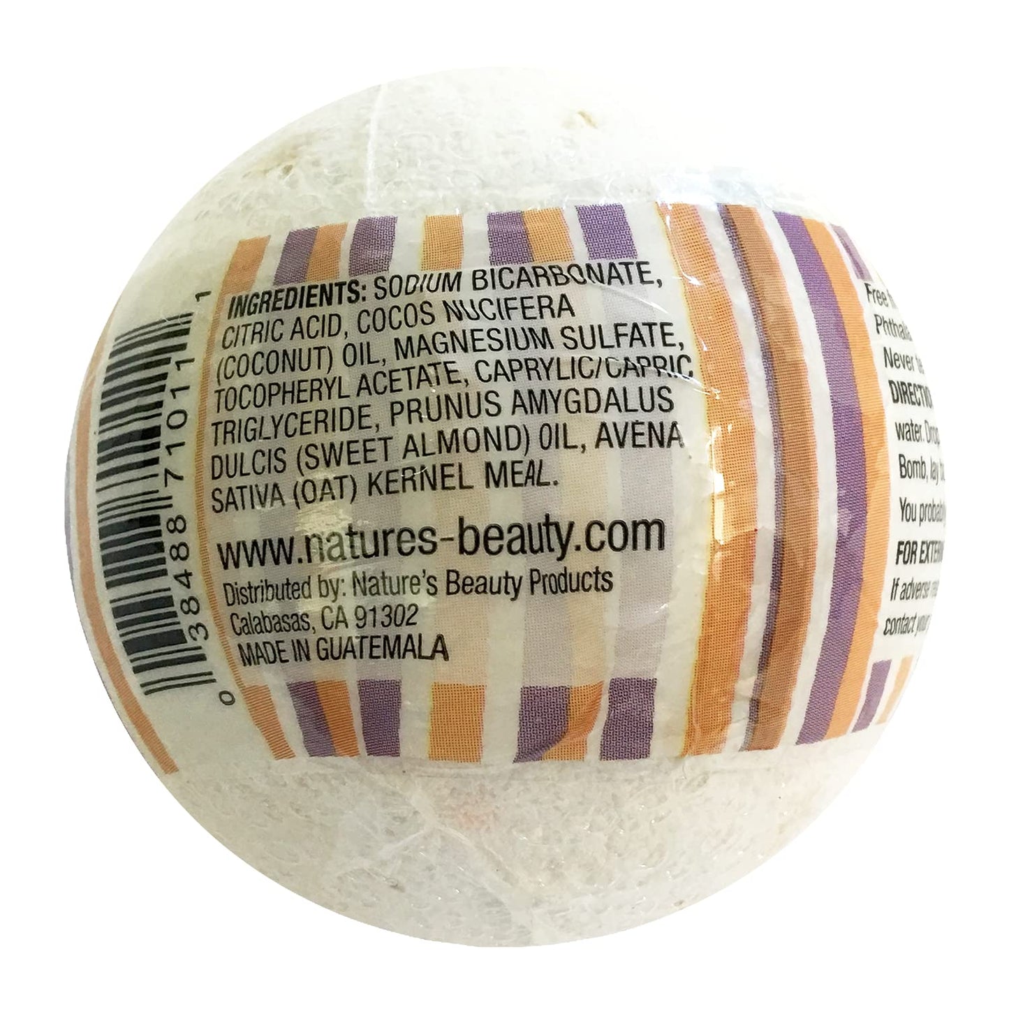 Nature's Beauty Oatmeal Fragrance-Free Bath Bomb Multi-Pack - Natural Hand Crafted, Non-Staining, Luxury Fizzy Spa Bomb, Sooth Dry + Itchy Skin Made w/Almond + Coconut Oil, 4.6 oz (4 Pack)