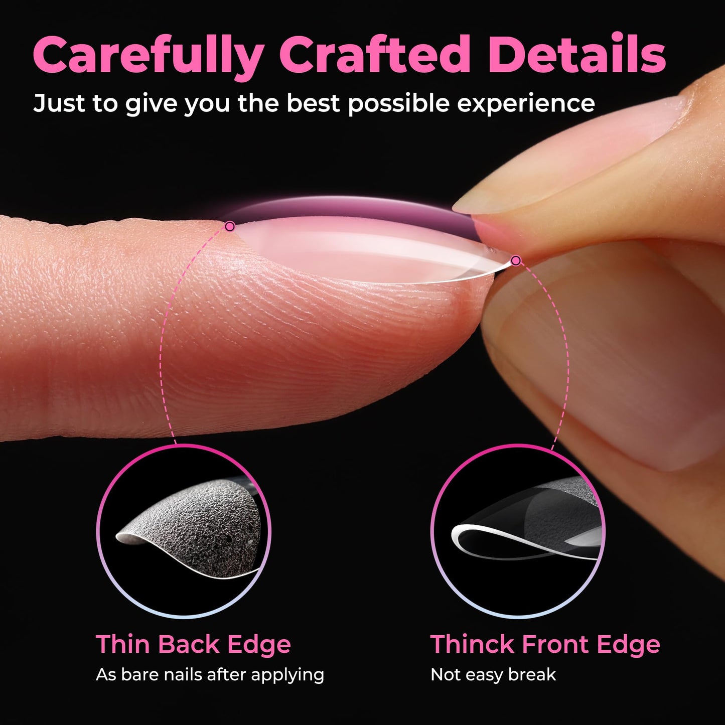 UNA GELLA Extra Short Oval Nail Tips, Pre-Etched Round Clear Fake Nails 216pcs Soft Gel Acrylic Nail Tips Full Cover False Ultra Short Gel Nail Tip for Beginners Nail Salon Extensions 12 Sizes