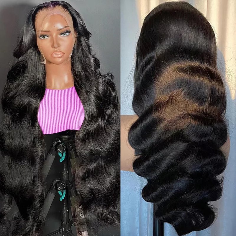 OWNROSE 30 Inch 13x6 Lace Front Wigs Human Hair 200% Density Body Wave HD Lace Front Wigs Human Hair Pre Plucked Natural Color Glueless Wig 100% Virgin Lace Front Wigs for Women