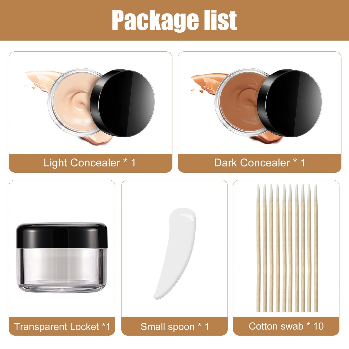 Tattoo Cover Up Makeup Waterproof, 2 Colors Full Coverage Concealer for Tattoos, Scars & Dark Spots, Sweatproof & Transfer-Resistant