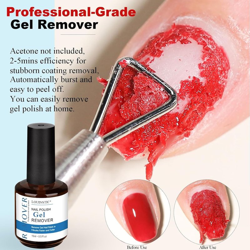 Regine Switzerland Gel Polish Remover Kit - Quick 2-5 Minute Removal with Cuticle Oil & Tool