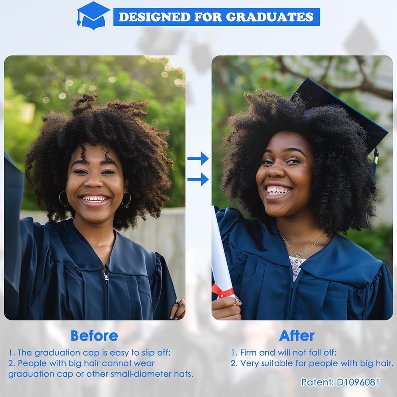 Graduation Cap Headband - Anti-Fall Hair Band for Graduates | Clear Accessory for Women