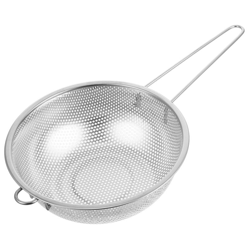 Colander Basket Single Handle Kitchen Strainer Fried Food Vegetables Fruits Fine Mesh Filter Cooking Rinsing