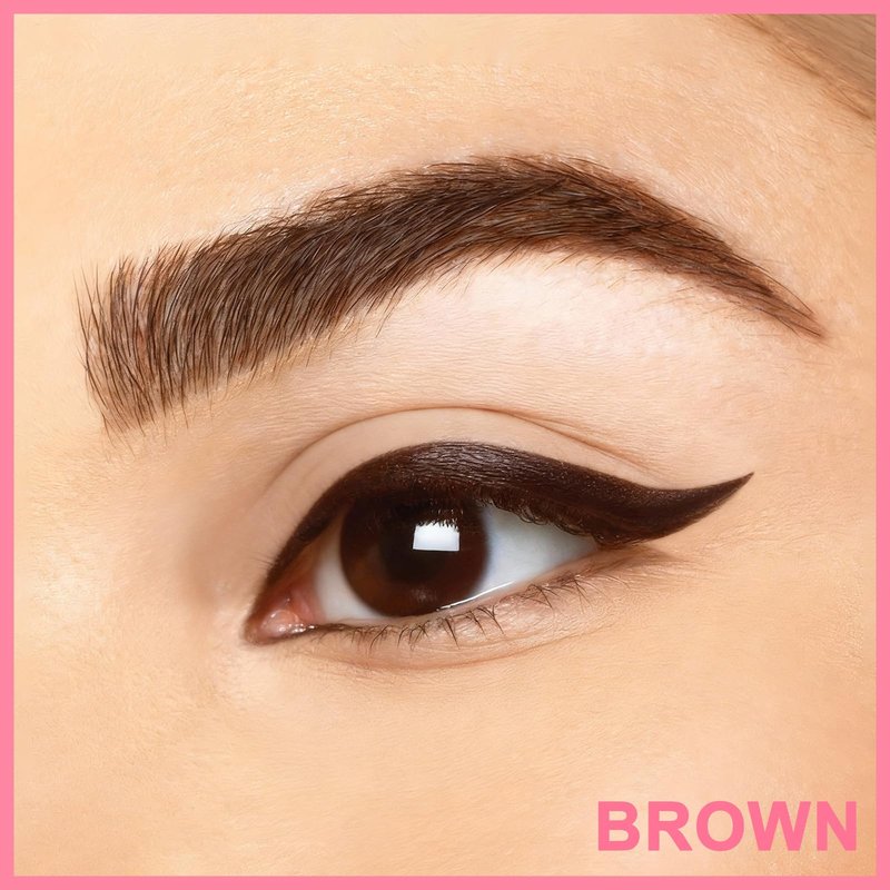 iMethod Liquid Eyeliner - Waterproof Eyeliner 2-in-1 Dual-Ended Eye Liner with Precise Brush-Tip and Thick Tip, Black Liquid Liner Pen, Matte Finish, Long Lasting, Smudge-proof, Transfer-proof, Brown