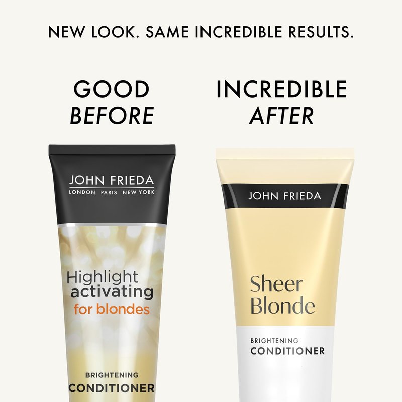 John Frieda Sheer Blonde Brightening Conditioner, Blonde Conditioner, 8.3 Fl Oz, Pack of 2