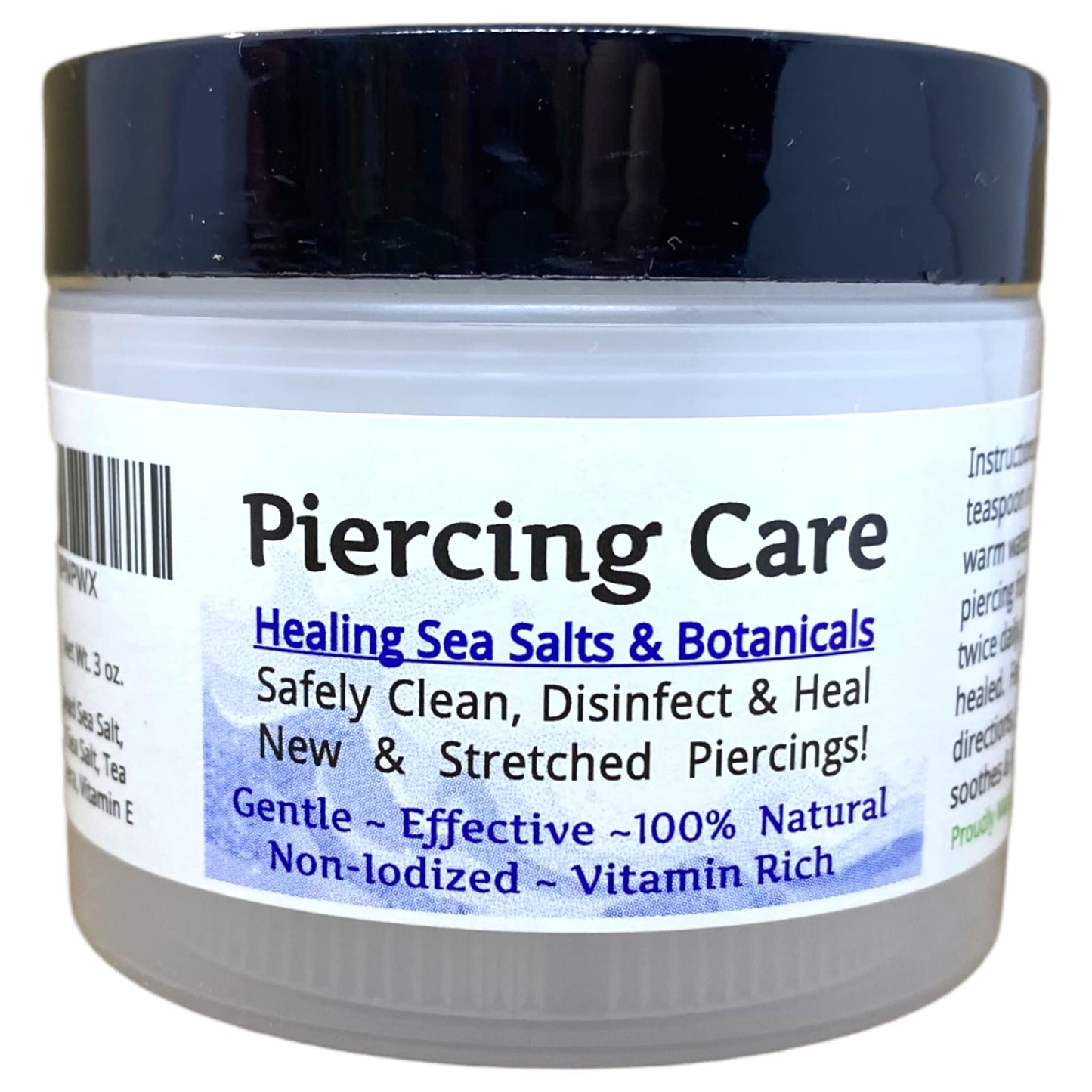 Urban ReLeaf Piercing Care Set of 2 ! Healing Sea Salts, Botanical AFTERCARE ! Safely Clean, Heal New Stretched Piercings. Gentle Effective Non-iodized. Vitamin Rich. Dead Sea Salt & Botanicals